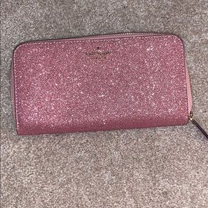 Pink glitter Kate spade wallet